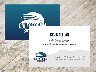 Gulfstream Growers Business Card brand branding business business card business cards card design gradient invert logo negative negative space photoshop print reverse symbol