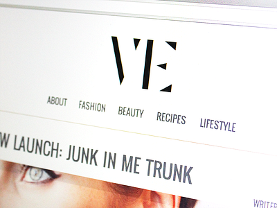 VE Symbol Live blog clean logo mark minimal negative negative space symbol type typography web website