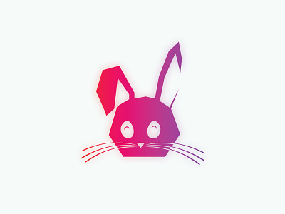 Neon Bunny animal bunny cat cute drawing gradient icon illustrator neon pop vector
