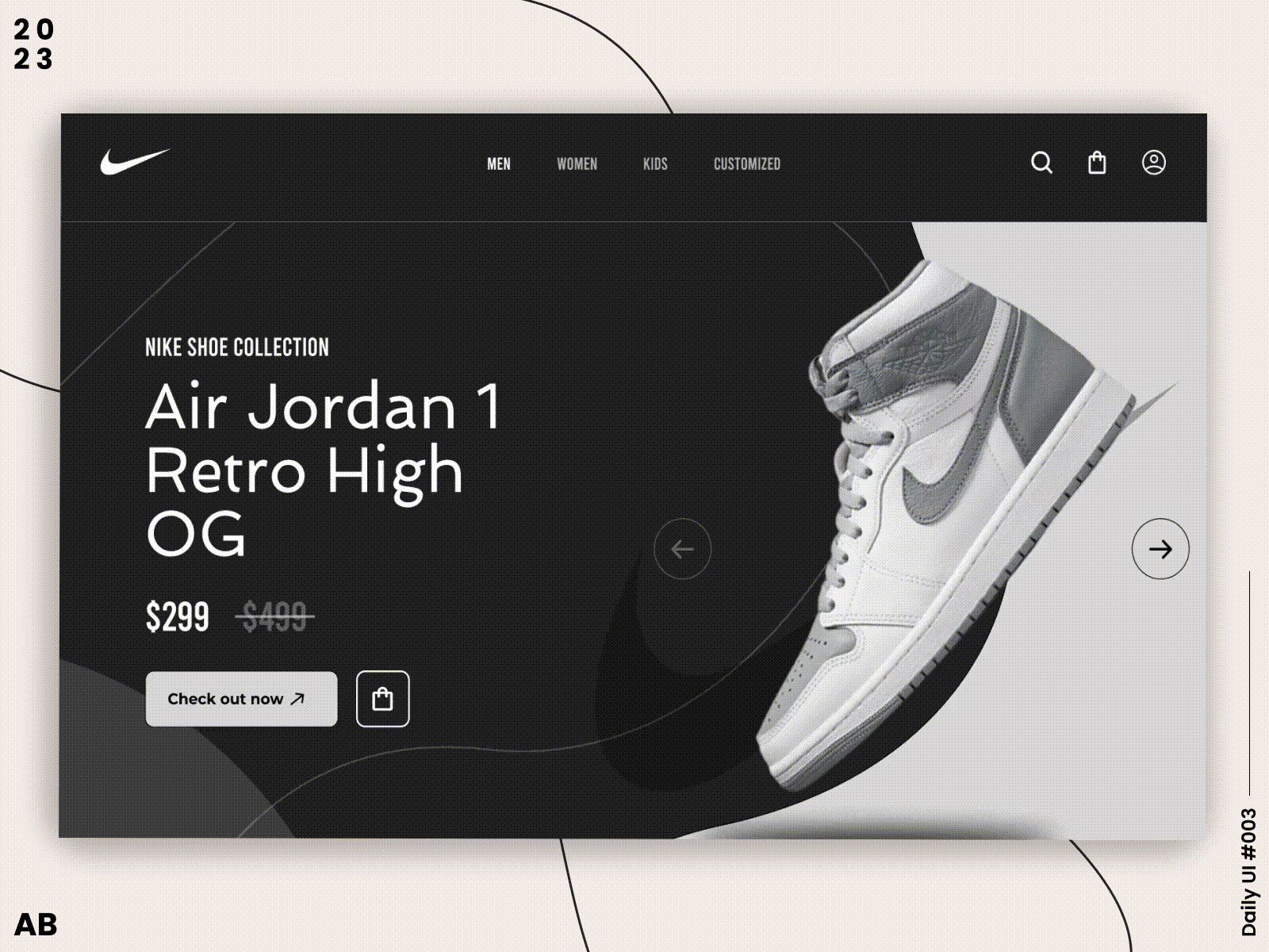 NIKE product page UI | Daily UI