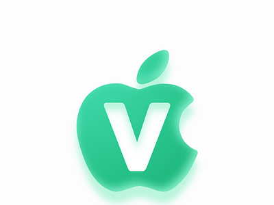 V Letter Apple logo app branding design icon iphone logo ui