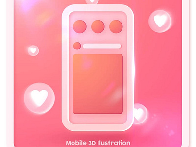 3D Mobile Ilustration 3ddesign 3dillustration mobile design vector