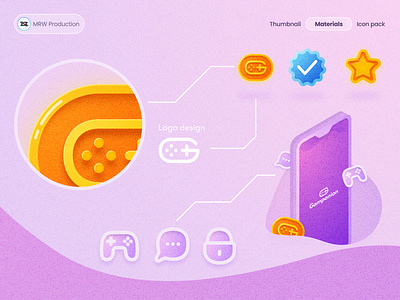 Materials on Gampanion UI/UX Design coin design coin icon graphic design icon icon design ui