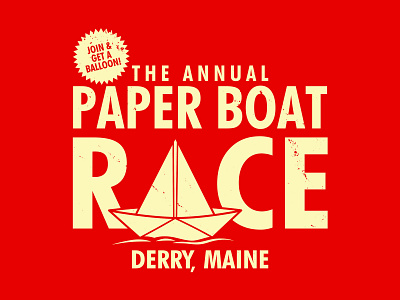 The Annual Paper Boat Race branding design illustration minimal typography