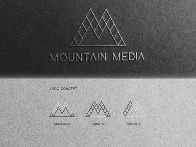 Mountain Media Logo brand logo logo design minimalist