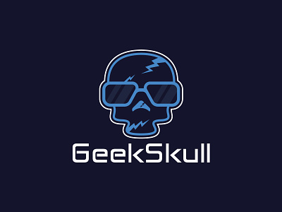 GeekSkull geek geek art geek logo geeks geeky logo mnimalist nerd nerds nerdy skull skull and crossbones skull art skull logo skulls