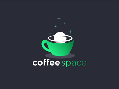 Coffee Space LOGO cafe cafe branding cafe logo cafeteria coffee bean coffee cup coffee shop coffeeshop minimal minimalism minimalist space spaceship spacex tea team teamwork