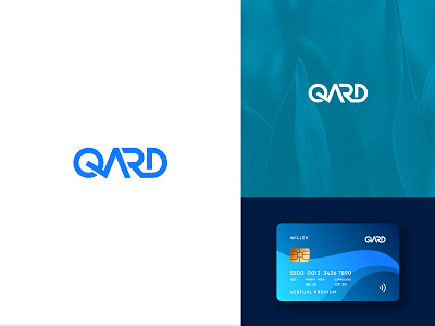 QARD Letter mark Logo Design branding card design illustration initial letter logo master card minimal qard letter mark logo design visa
