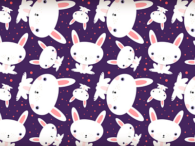 Easter Rabbits Seamless Pattern