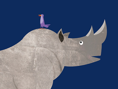 Kids Room Rhinoceros – Illustration for Children