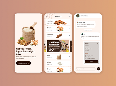 Commodity Resources Ordering Application mobile app ui design ux design