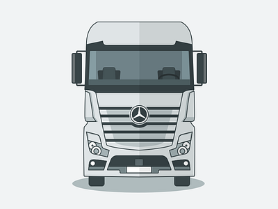Mercedes Benz Actros enterprise icon mobility sketch truck ux