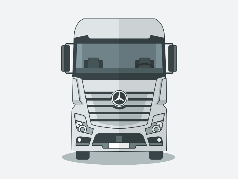 Как нарисовать mercedes benz actros