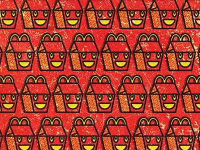 A Happy Meal For Every Child advertising distress graphic illustration pattern personal portfolio retro