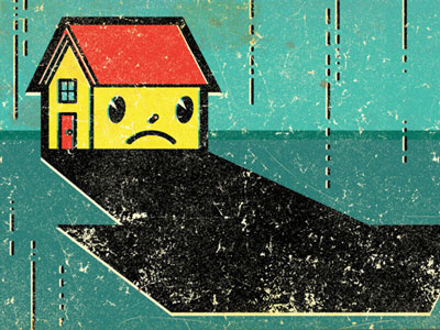 The House Shadow Market client design editorial graphic illustration print retro texture work