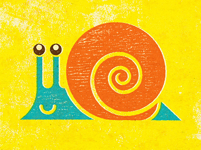 The Spring Snail Slowly Smiles distress personal retro texture vector