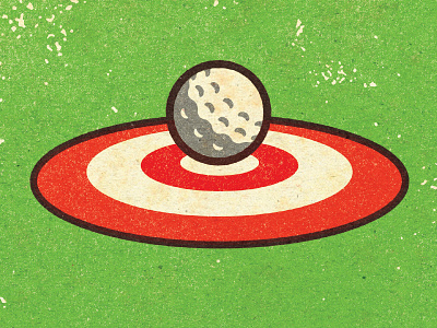 Golf Marketing - On Target/OnCore client design editorial golf graphic illustration print retro sports texture work