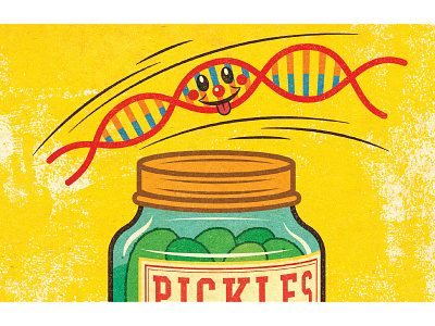 My Ridiculous Gene client design editorial graphic illustration print retro texture work