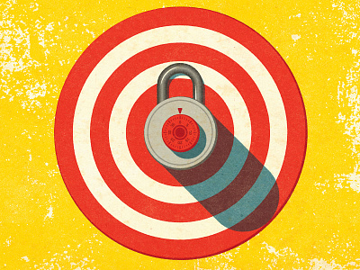 Lock On Target distress experiment illustration illustrator personal retro texture vector