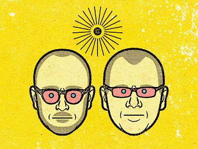 Damon Lindelof & Tom Perrotta design distress editorial experiment hbo illustration leftovers personal portrait retro texture vector