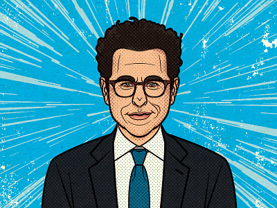 J.J. Abrams director distress experiment hollywood illustration illustrator personal portrait retro texture vector