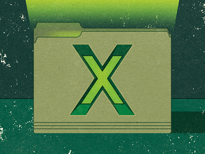 The X-Files distress experiment illustration illustrator personal retro texture vector xfiles