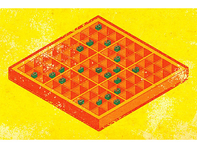 The Hardest Sudoku design diagram distress experiment illustration illustrator personal retro texture vector