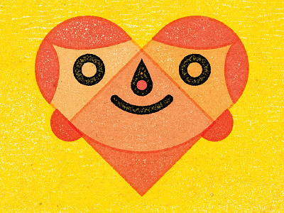 I Heart Face You! distress experiment illustration illustrator personal retro texture vector