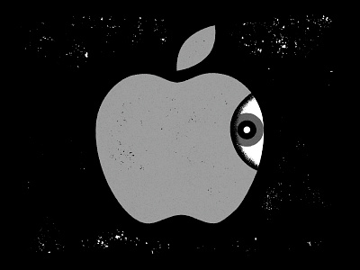 Apple VS The FBI blackandwhite distress editorial experiment illustration illustrator personal retro texture vector
