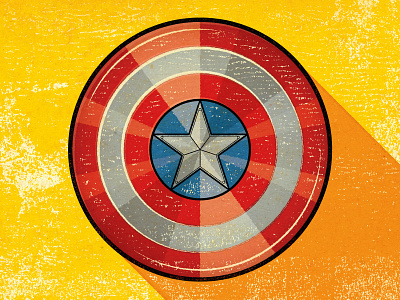 Captain America's Shield adobe captain comics digital experiment marvel personal retro texture vector