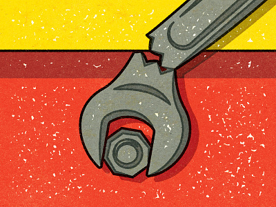 Wrenched Wrench advertising conceptual distress editorial experiment illustration magazine personal progress retro texture