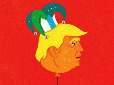 Donald J is Jest Joking...? adobe alexei client conceptual digital editorial illustration magazine retro texture vector vella