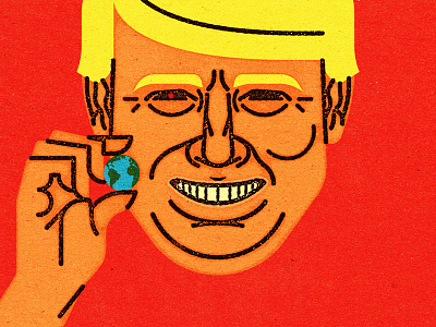 I, Donald Trump, Destroyer of World(s) advertising client conceptual design distress editorial experiment illustration personal retro texture visual