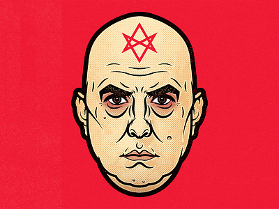 Aleister Crowley - The Beast? The Wickedest Man? adobe advertising conceptual digital editorial illustration personal portrait retro texture vector vella