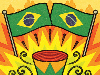 Building Bridges With Brazil (2) adobe advertising alexei client conceptual digital editorial illustration retro texture vector vella