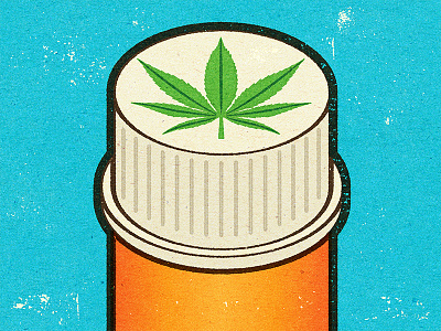 Medical Marijuana. adobe advertising alexei client conceptual digital editorial illustration retro texture vector vella