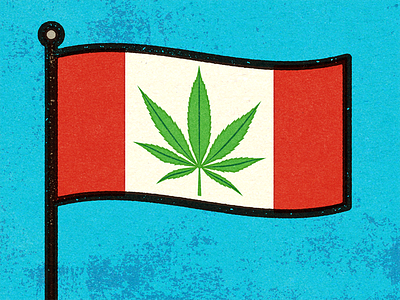 Canada Legalizes Marijuana. adobe alexei conceptual digital editorial illustration personal retro texture vector vella