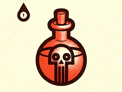Inktober - Day #1 - Poisonous adobe conceptual distress experiment illustration personal retro texture vector