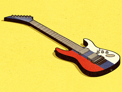 Russian Guitar adobe advertising alexei client conceptual digital distress editorial graphic illustration illustrator magazine print progress retro texture vector vella visual work
