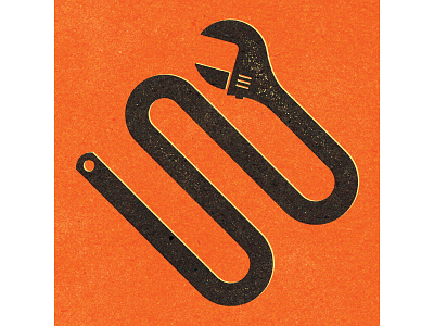 ⁣Snaked Wrench.⁣ alexei conceptual distress editorial experiment illustration personal retro texture vector