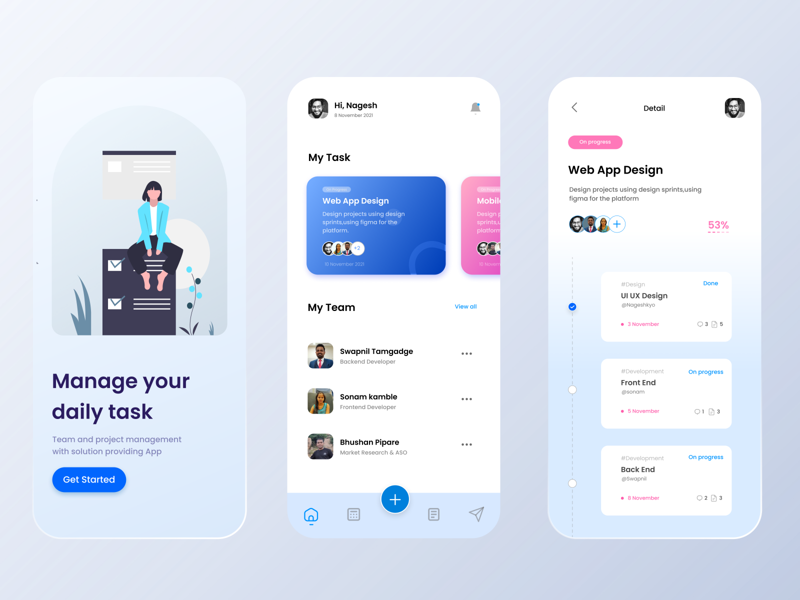 Manage your Daily Task | Daily UI Challenge by Nagesh Surjagade on Dribbble