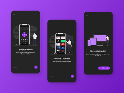 Roku Remote App | Daily UI Design Challenge ( Onboarding Screen) app daily ui challenge design figma onboading onbording screen remote app ui