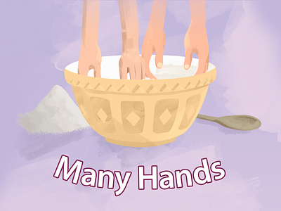 Many Hands for The Salvation Army (2018) adobe photoshop advertisement baking branding church colour cooking design event illustration poster purple salvation army