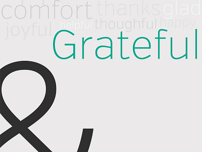 And Im Grateful Poster flat poster print typography