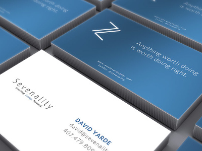 Sevenality Business Cards business cards mockup print typography