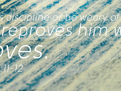 Verses Project - Proverbs 3:11-12 design photography photomanipulation poster type