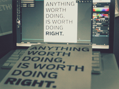 Anything worth doing canvas canvas type print type typography