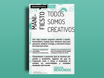 Creative Mornings Tijuana - Manifiesto Poster cmtij creative mornings morning poster tijuana