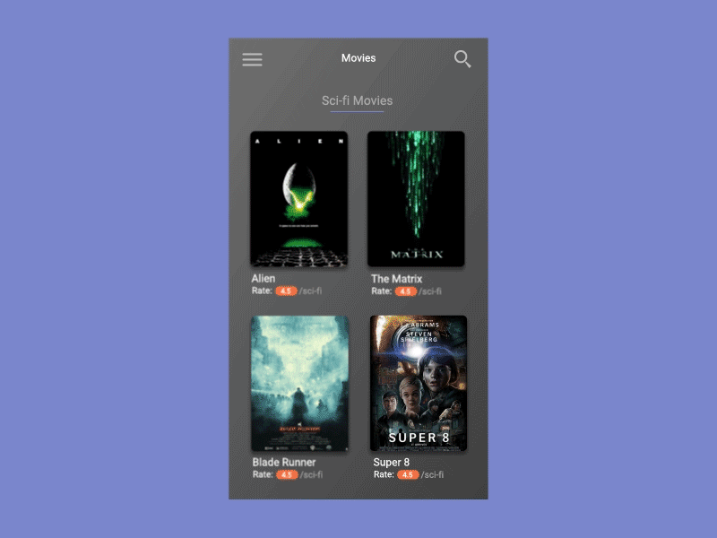 Social Movie App interface mobile movie ui ux