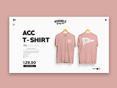 ACC Website Concept Shop Section